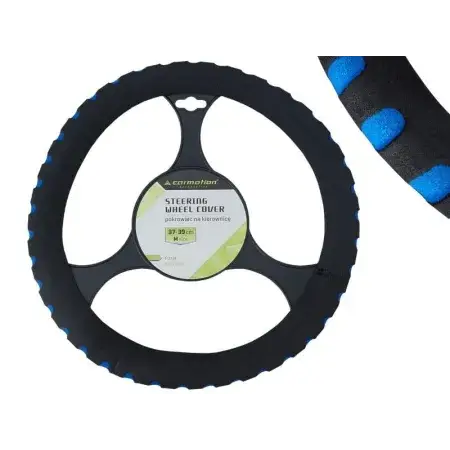 Couvre volant 37-39 cm mousse "M", noir/bleu Nouveauté