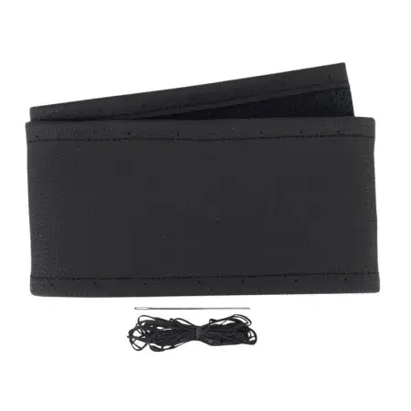 Couvre volant à coudre 37-39 cm, 1 section en cuir naturel, noir Bon Marché
