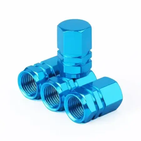 Bouchons de valve en aluminium Bleu Ciel 4 pièces Jusqu’à Épuisement Des Stocks