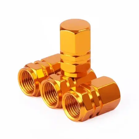 Bouchons de valve en aluminium Or 4 pièces Petit Prix