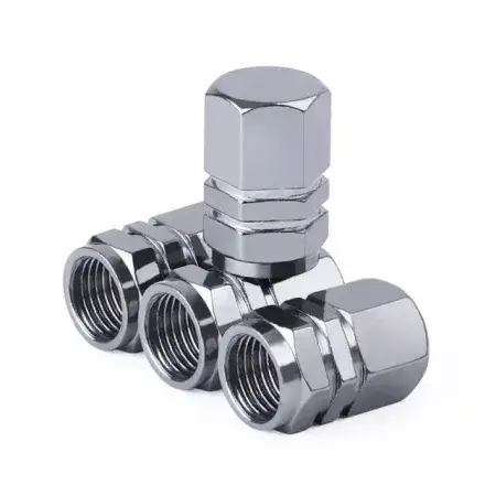Pas Cher Bouchons de valve en aluminium Gris 4 pièces