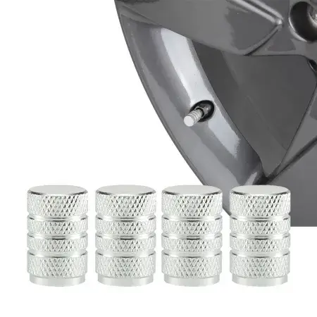 Bouchons de valve en aluminium Argent 4 pièces Dernière Chance