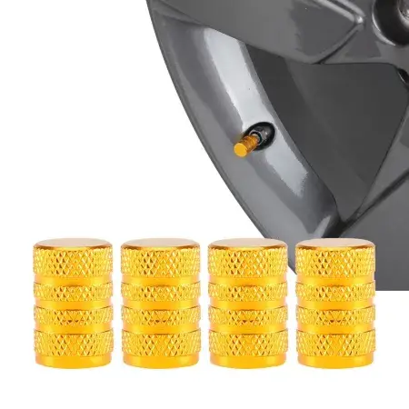 Bouchons de valve en aluminium Or 4 pièces Solde
