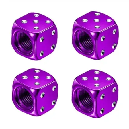 Bouchons de valve Dé en aluminium Pourpre 4 pièces Achetez Aujourd’hui