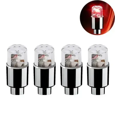 Bouchons de valve Lumineux LED Rouge 4 pièces Haute Qualité