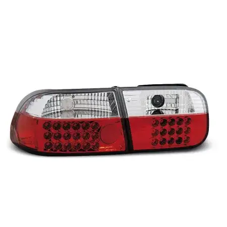 Meilleur Prix Feux Arrière LED Rouge Blanc HONDA CIVIC HATCHBACK 3 portes de 1991 à 1995