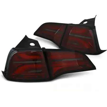Seulement Aujourd’hui Feux Arrière Barre LED avec clignotant dynamique Rouge Smoke TESLA MODEL 3 à partir de 2017 / MODEL Y à partir de 2020