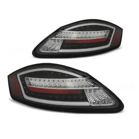 Acheter En Ligne Feux Arrière Barre LED avec clignotant dynamique Noir PORSCHE BOXSTER 987 / CAYMAN de 2005 à 2008