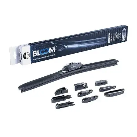 Top Vente Balai d'essuie-glace plat BLOOM M10 350 mm / 14" avec 10 adaptateurs