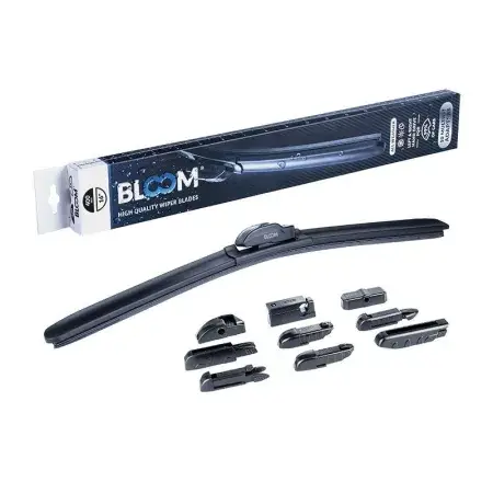 Balai d'essuie-glace plat BLOOM M10 400 mm / 16" avec 10 adaptateurs Remise