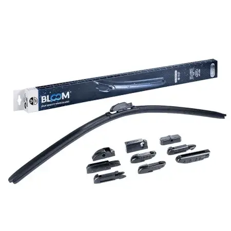Balai d'essuie-glace plat BLOOM M10 630 mm / 25" avec 10 adaptateurs Nouvelle Collection