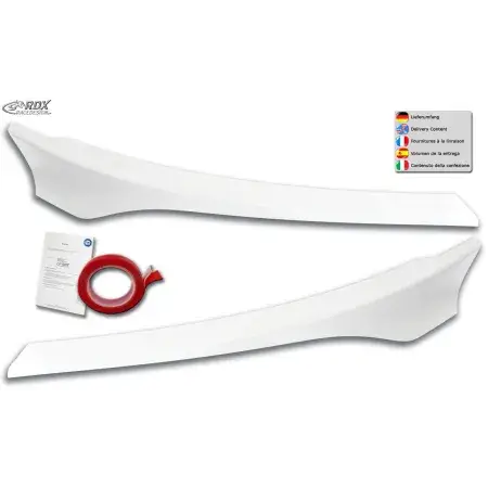 Vente Flash Paupières de phares RDX FORD Transit Custom & Tourneo Custom (2018-2023) WHITE GLOSSY