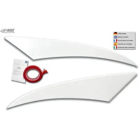 Paupières de phares RDX VW Crafter (2006-2017) WHITE GLOSSY Livraison Gratuite