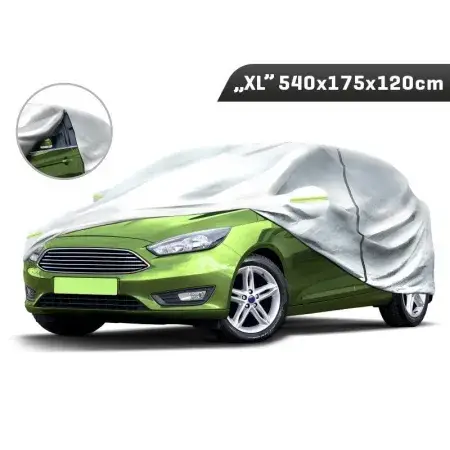 Housse de protection Voiture taille "XL" 540x175x120 cm, 3 couches, réflecteurs, fermeture éclair à la porte Petit Prix