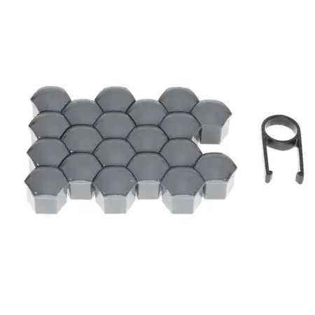Remise Cache-écrous Graphite 17mm, 20 pièces avec Pince