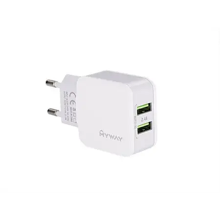 Meilleur Prix Chargeur secteur 2x USB 2.4A WAYME
