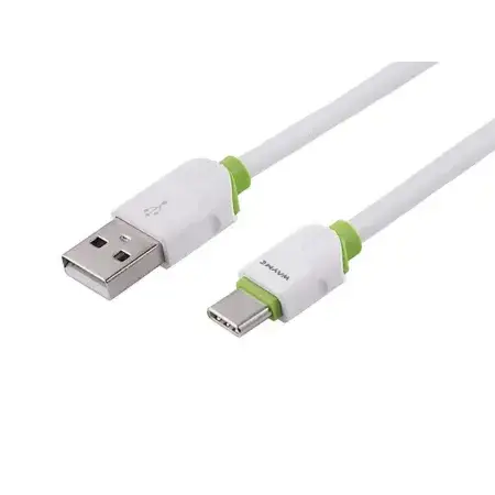 Câble de charge et de synchronisation, plat, en silicone, 200 cm, USB vers USB-C WAYME Jusqu’à Épuisement Des Stocks