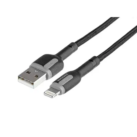 Solde Câble de charge et de synchronisation, tressé en microfibre 100 cm, USB vers Lightning WAYME