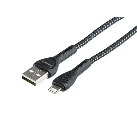 Câble de charge et de synchronisation, tressé en microfibre, rétroéclairage LED, 200 cm, USB vers Lightning WAYME Solde