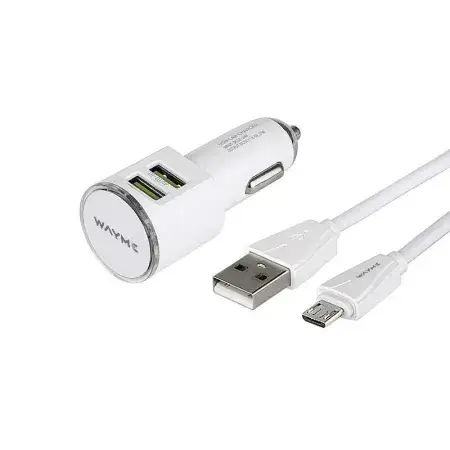 Affaire À Saisir Chargeur 12/24V 2x USB 3.4A + câble avec prise micro USB WAYME