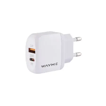 Chargeur secteur20W USB-C PD + QC3.0 WAYME Certifié