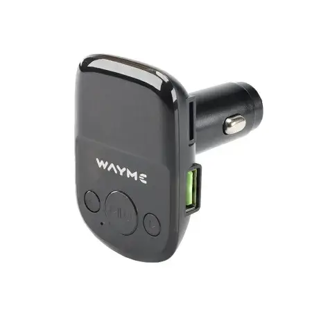 Transmetteur FM 12/24V + USB QC3.0 + Auto-ID, voltmètre et Mains Libres WAYME Vente Directe