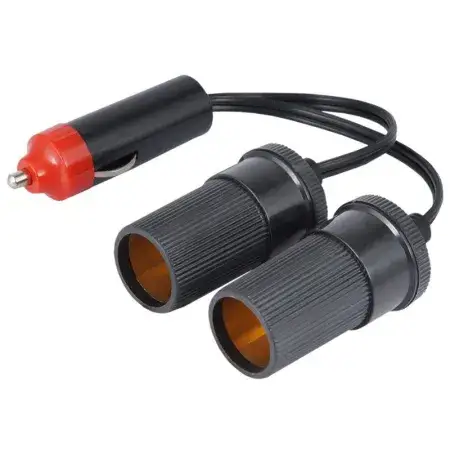 Multiprise allume-cigare 2 prises avec câbles de 15 cm Prix Choc