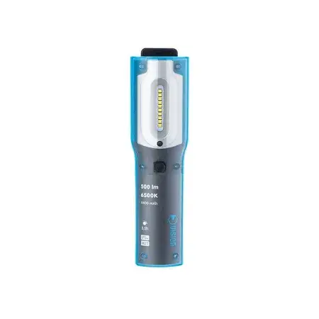 Paiement Sécurisé Baladeuse 10x 0,5W Super White SMD LED 500 lm + 1W LED 150 lm, rechargeable, IK07, IP54, avec crochet et aimant