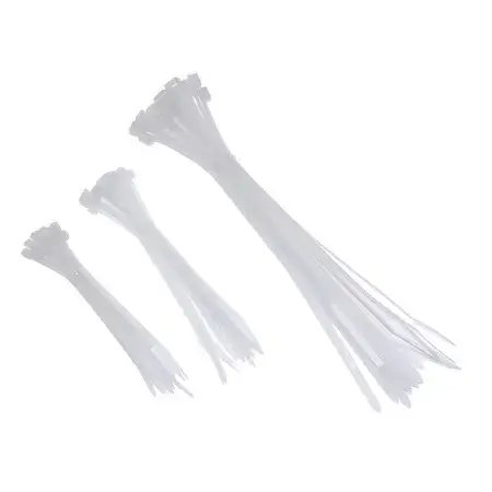 Jeu d'attache-câbles en nylon, blancs 100x2,5 mm, 120x2,5 mm, 200x5 mm Petit Prix