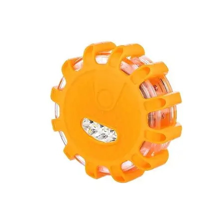 Feux d’avertissement 12 LED + 3 LED avec aimant et crochet, alimentation 3 piles AAA, Orange Prix Bas