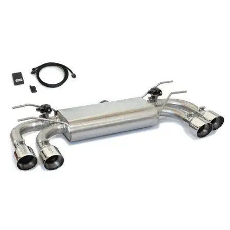 Dernier Modèle Silencieux arrière duplex en inox G/D avec 2 sortie ronde Sport Line 102 mm Abarth 124 Spider 2016-2020 1.4T Multiair (125kW)