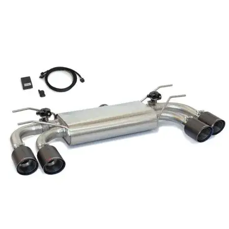 Meilleure Vente Silencieux arrière duplex en inox G/D avec 2 sortie ronde Carbon Shot 100 mm Abarth 124 Spider 2016-2020 1.4T Multiair (125kW)