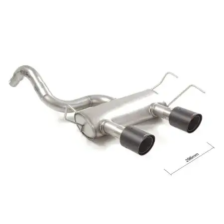 Silencieux arrière en inox avec 2 sorties ronde centrales Carbon Shot 100 mm Abarth 500 / 595 (Type 312) Vente Directe
