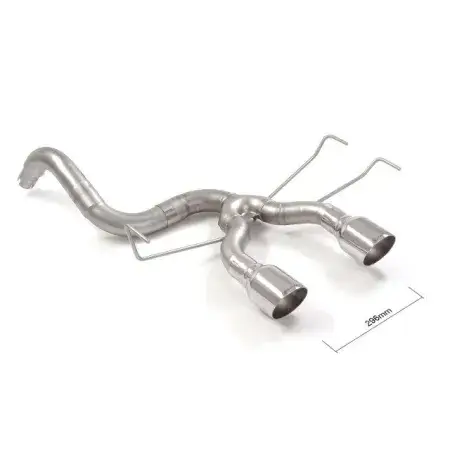 Vente Flash Tube arrière en inox Groupe N avec 2 sorties ronde centrales Sport Line 102 mm Abarth 500 / 595 (Type 312)
