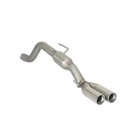 Certifié Silencieux arrière Groupe N en inox avec 2 sorties rondes 70 mm décalées Abarth Grande Punto + Evo (Type199)