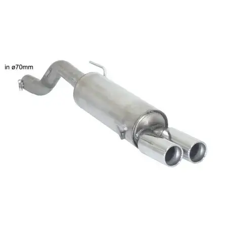 Marque Silencieux arrière en inox avec 2 sorties rondes 80 mm décalées Abarth Grande Punto + Evo (Type199)