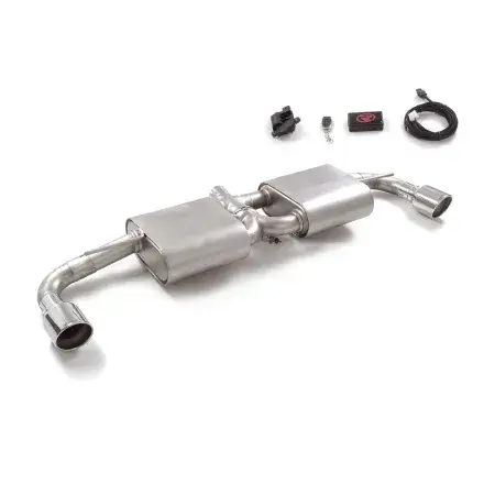 Bon Plan Silencieux arrière duplex en inox g/d avec sortie ronde Sport Line 102 mm