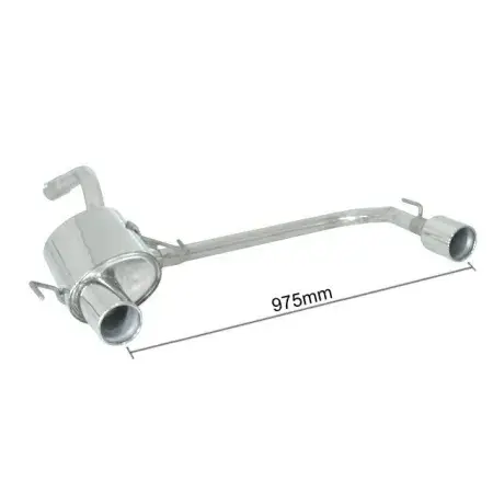 Remise Silencieux arrière duplex en inox g/d avec 1 sortie ronde 102 mm - Modifier le pare-chocs d'origine