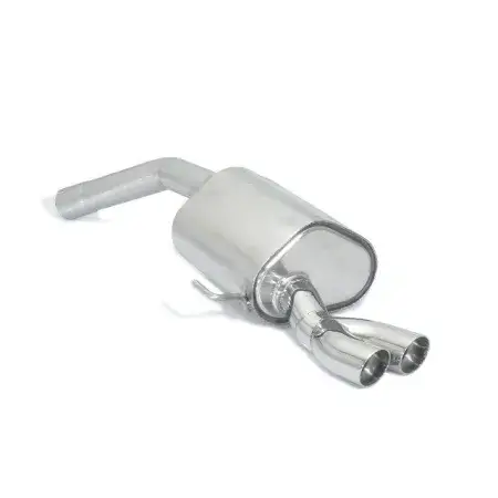 Silencieux arrière en inox avec 2 sorties rondes Sport Line 70 mm décalées - Ligne avec diamètre majoré 70 mm Dernière Chance
