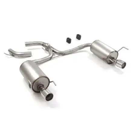 Silencieux arrière duplex en inox g/d avec 1 sortie ronde 90 mm - Modifier le pare-chocs d'origine Offre Limitée