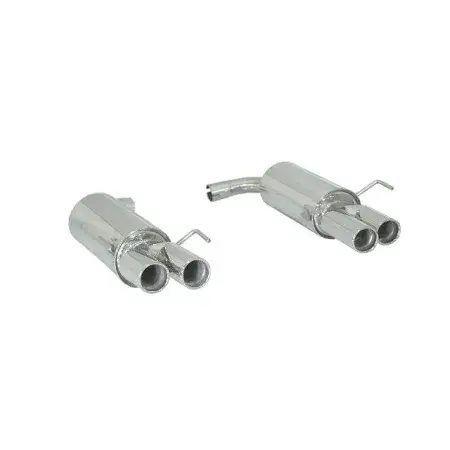 Vente Flash Silencieux arrière duplex en inox g/d avec 2 sorties rondes 76mm décalées