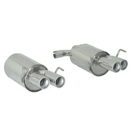 Silencieux arrière duplex en inox g/d avec 2 sorties rondes 76mm décalées Dernier Modèle