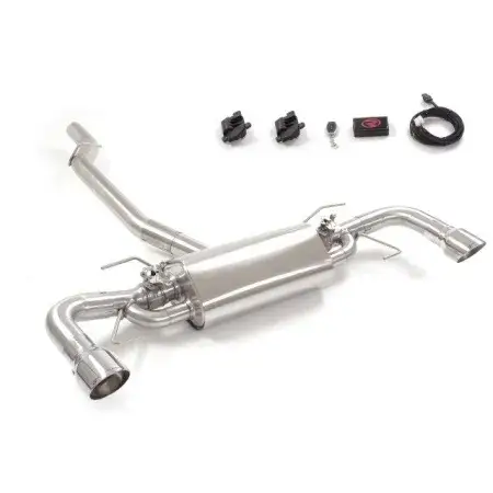 Nouveauté Silencieux arrière duplex en inox g/d avec sortie ronde Sport Line 90 mm