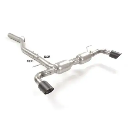 Réduction Silencieux arrière duplex en inox g/d avec sortie ronde Carbon Shot 90 mm