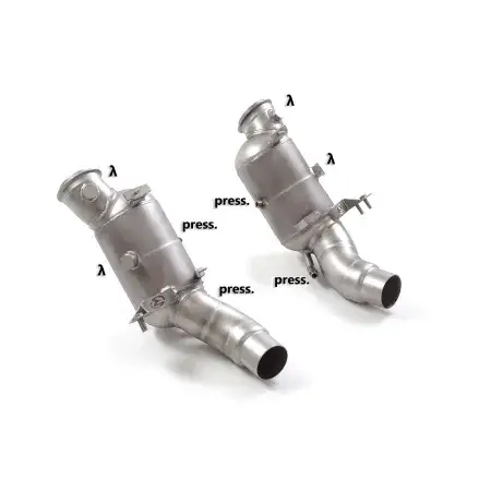 Catalyseur métallique 200CPSI Groupe N en inox avec enlèvement du filtre OPF / GPF. Tous les emplacements des sondes d’origine p Usine Directe