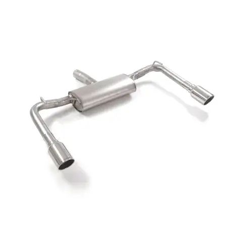 Silencieux arrière duplex en inox g/d avec sortie ronde Sport Line 90 mm Populaire