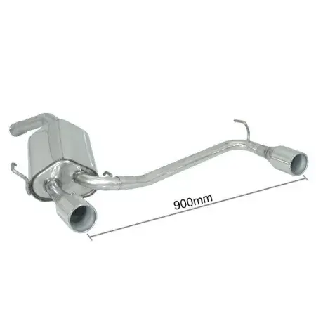 Expédié Aujourd’hui Silencieux arrière duplex en inox g/d avec 1 sortie ronde 102 mm - Modifier le pare-chocs d'origine