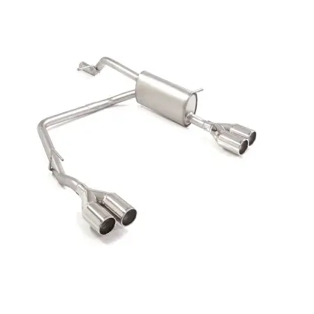 Silencieux arrière duplex en inox g/d avec 2 sorties rondes 80 mm décalées Promotion Saisonnière