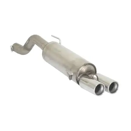 Authentique Silencieux arrière en inox avec 2 sorties rondes 80 mm décalées