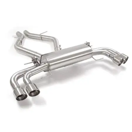 Silencieux arrière duplex en inox g/d avec 2 sortie ronde Sport Line 102 mm Nouvel Arrivage